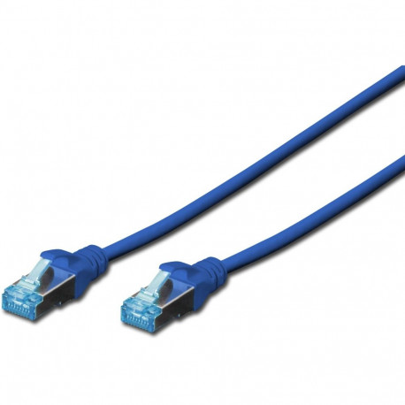 "DIGITUS Patchkabel RJ45 SF/UTP Cat5e 1.00m blau Hebelschutz Polybeutel"