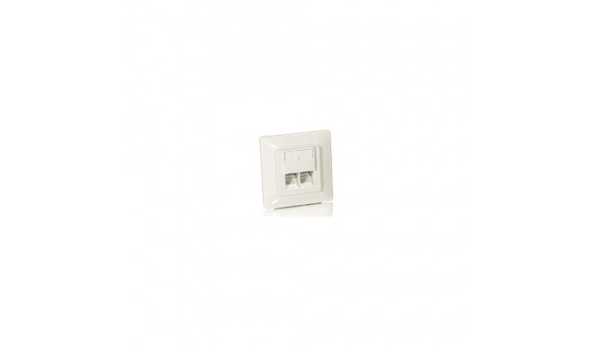 "Equip RJ45 Dose 2xRJ45 Cat5e Inputz RAL 9010 Reinweiß"