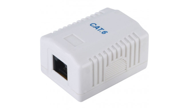 "Equip Aufputzdose Cat6 1xRJ45 UTP RAL 9010 Reinweiß"
