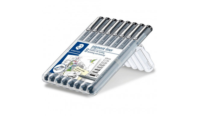 "STAEDTLER pigment liner schwarz 8ST Box"