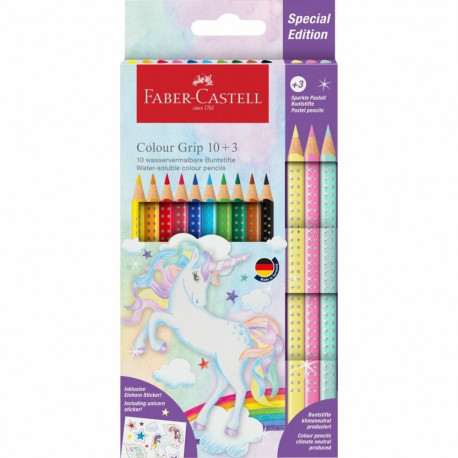 "FABER-CASTELL Buntstift Colour Grip Einhorn 10+3"