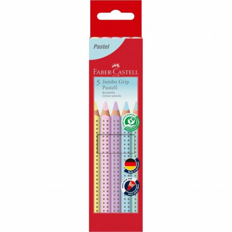 "FABER-CASTELL Buntstift Jumbo Grip Pastell 5er-Etui"