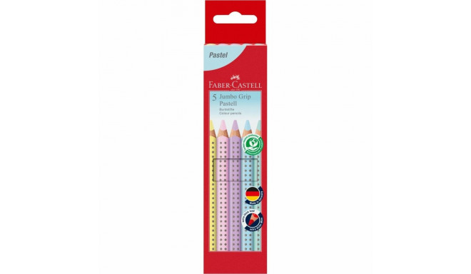 "FABER-CASTELL Buntstift Jumbo Grip Pastell 5er-Etui"