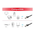 "Equip Patchkabel Cat6A S/FTP 2xRJ45 0.25m schwarz LSZH Polybeutel"