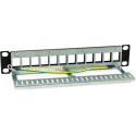 "Equip Patchpanel 12x Cat6A 10"" FTP 1HE Keystone Montage sw"