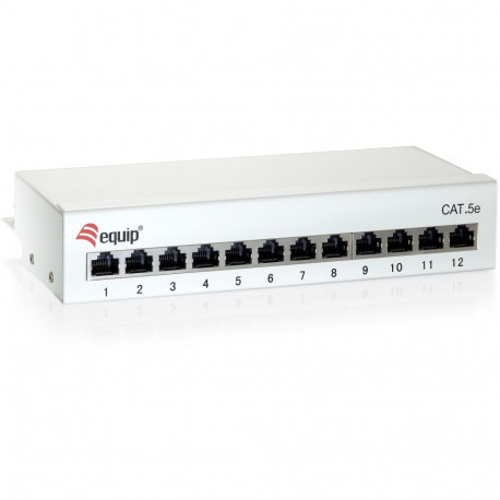 "Equip Patchpanel 12x RJ45 Cat6 FTP Desktop ISO/IEC hellgrau"