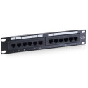 "Equip Patchpanel 12x RJ45 Cat5e 10"" UTP 1HE ISDN schwarz"