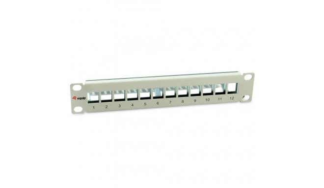 "Equip Patchpanel 12x Cat6A 10"" FTP 1HE Keystone Montage ws"