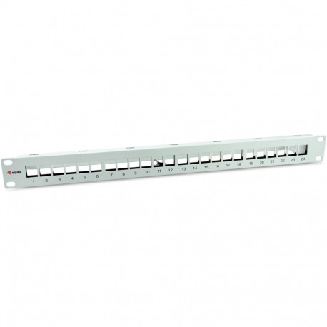"Equip Patchpanel 24x Cat6A 19"" FTP 1HE Keystone Montage ws"