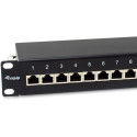 "Equip Patchpanel 12x RJ45 Cat6A 10"" FTP 1HE Premium schwarz"