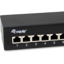 "Equip Patchpanel 8x RJ45 Cat6A FTP 1HE Premium schwarz"