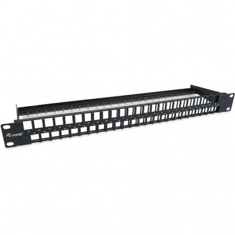 "Equip Patchpanel 48x Cat6 19"" UTP 1HE Keystone Montage sw"