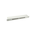 "Equip Patchpanel 16x RJ45 Cat5e 19"" FTP 1HE hellgrau"