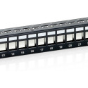 "Equip Patchpanel 24x Cat6 19"" FTP 1HE Keystone Montage sw"