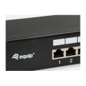 "Equip Patchpanel 16x RJ45 Cat6 19"" FTP 1HE ISO/IEC schwarz"