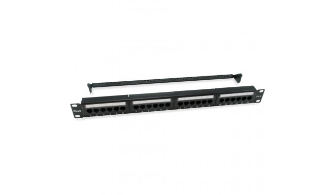"Equip Patchpanel 24x RJ45 Cat6 19"" UTP 1HE ISO/IEC schwarz"