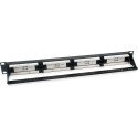 "Equip Patchpanel 24x RJ45 Cat6 19"" UTP 1HE ISO/IEC schwarz"