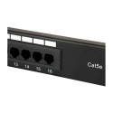 "Equip Patchpanel 16x RJ45 Cat5e 19"" 1HE ungeschirmt schwarz"
