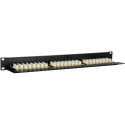 "Equip Patchpanel 24x Cat6 19"" UTP 1HE Keystone Montage sw"