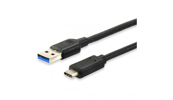 "Equip Kabel USB-A 3.2 -> C St/St 1.00m 3A/20V sw Polybeutel"