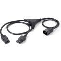 "Equip Y-Netzverlängerung IEC C14 -> 2x IEC C13 St/Bu 1 Polybeutel"