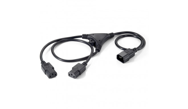 "Equip Y-Netzverlängerung IEC C14 -> 2x IEC C13 St/Bu 1 Polybeutel"