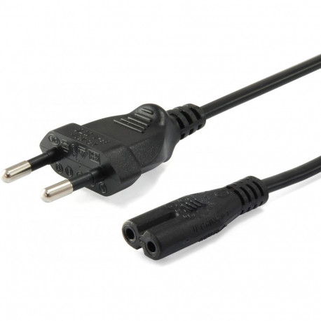 "Equip IEC-Stromkabel 2pin -> C7 3m St/Bu schwarz"