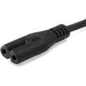"Equip IEC-Stromkabel 2pin -> C7 3m St/Bu schwarz"