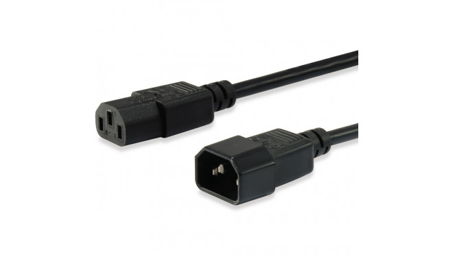 "Equip Kaltgeräteverl.-Kabel IEC C14 -> IEC C13 St/Bu 3m sw"