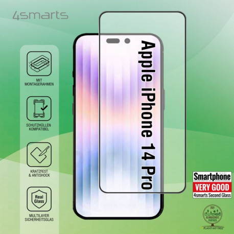 "4Smarts Second Glass X-Pro Full Cover fr iPhone 14 Pro"