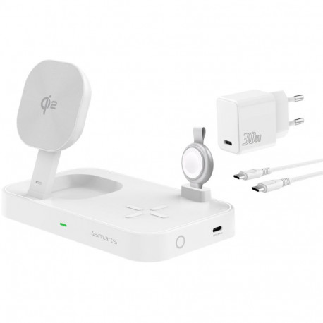 "4smarts Qi2 Ladestation Trident mit MFi Fast Charger. wei"