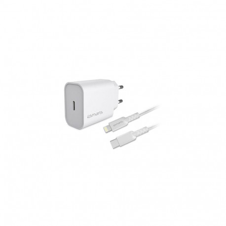4smarts 20W kiirlaadimiskomplekt 1,5m Lightning kaabliga iPhone'ile