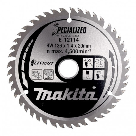 "Makita EFFICUT Sägeblatt 136x20x45Z"