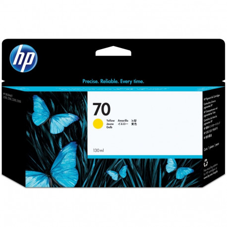 "HP 70 original Ink cartridge C9454A yellow standard capacity 130ml 1-pack with Vivera Ink cartridge