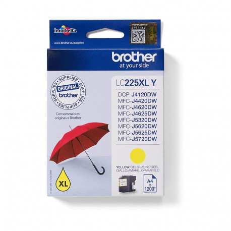 "Brother Tinte LC-225XL-Y Gelb bis zu 1.200 Seiten nach ISO/IEC 24711"