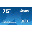 "IIYAMA 189.3cm(75"") LH7575UHS-B1AG 16:9 3xHDMI+DP+2xUSB IPS retail (Speditionsversand)"