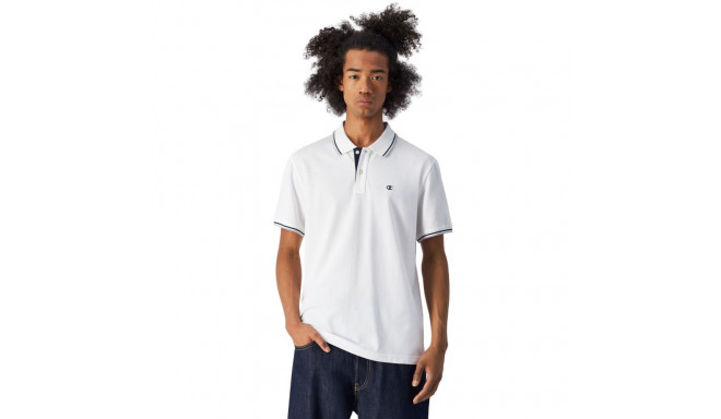 Koszulka męska Champion polo biała 220897 WW001  2XL