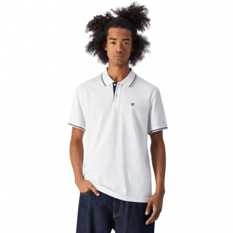 Koszulka męska Champion polo biała 220897 WW001 XL