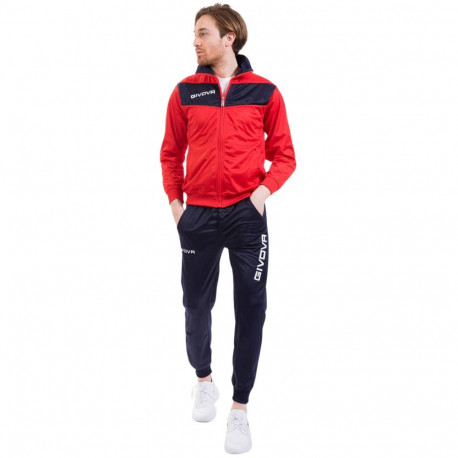Givova spordidress Tuta Visa Triacetato TR018 1204 S, punane-tumesinine