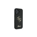 Guess Fixed Glitter Big 4G case for iPhone 16 Plus - black