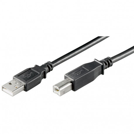 USB AB 025 LC HiSpeed 2.0 black 0.25m