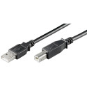 USB 2.0 kaabel A - B 0.25m, must
