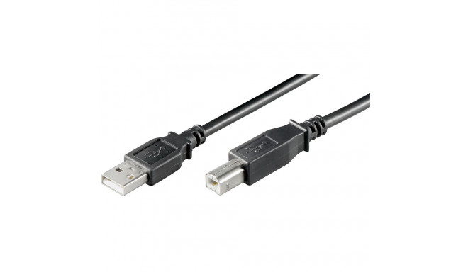 USB AB 025 LC HiSpeed 2.0 black 0.25m