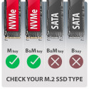 EEM2-20G USB-C korpus Gen2 M.2 NVMe SSD 20G