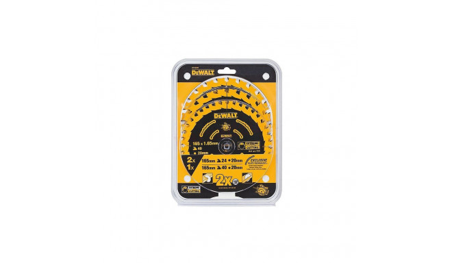 DEWALT ketassaag EX komplekt, 3 tk, 2x165x20x24z, 165x20x40z