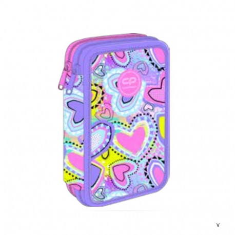 CoolPack pinal, täidetud, 2 lukuga - Jumper 2 Pastel Hearts