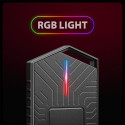 Axagon EEM2-GAM, USB-C 10Gbps - NVMe & SATA SSD GAME M.2 karp, kruvivaba SSD korpus must