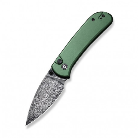 Knife CIVIVI Qubit Damascus Aluminum Green