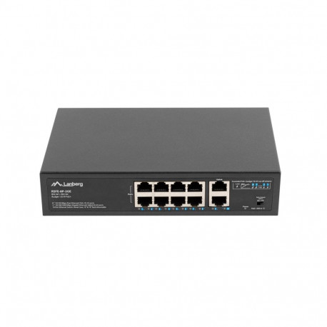 Lanberg võrgulüliti RSFE-8P-2GE-120 mittehallatav gigabit ethernet (10/100/1000) power over ethernet