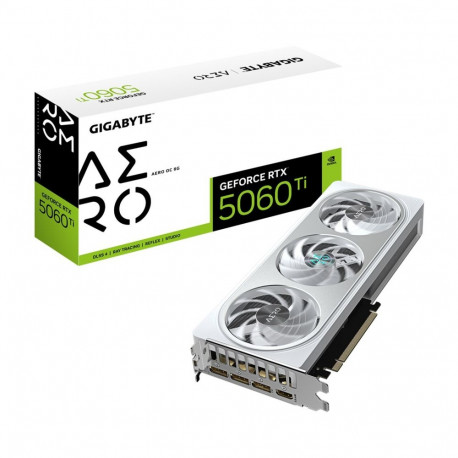 GIGABYTE GeForce RTX 5060 Ti AERO OC 8G graafikakaart, 8GB GDDR7, 128bit, PCI-E 5.0, 2647MHz tuumasa